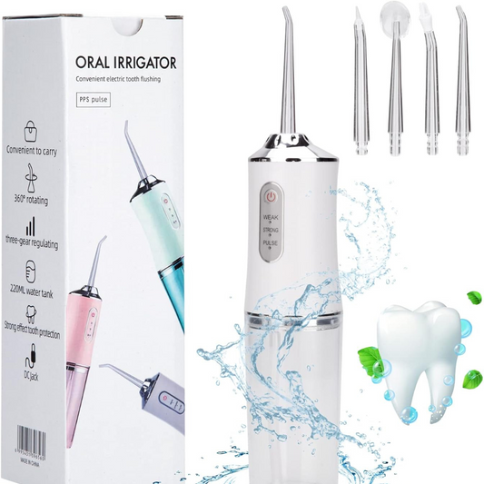 🦷💧 HydroSmile™ – Irrigador Oral Recargable con Boquillas Intercambiables